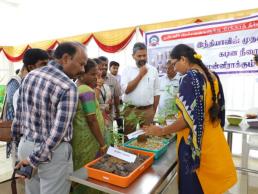 Moisture conservation practices demo to JSA nodal officer, Th.Ranjith Kumar, Joint Secretary, Ministry of Ayush