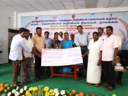 PKVY incentive cheque distributed by honarable Social welfare minister