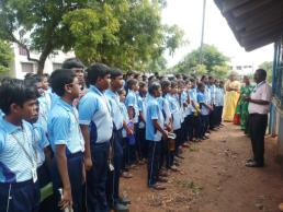 School children exposure visit to KVK Namakkal